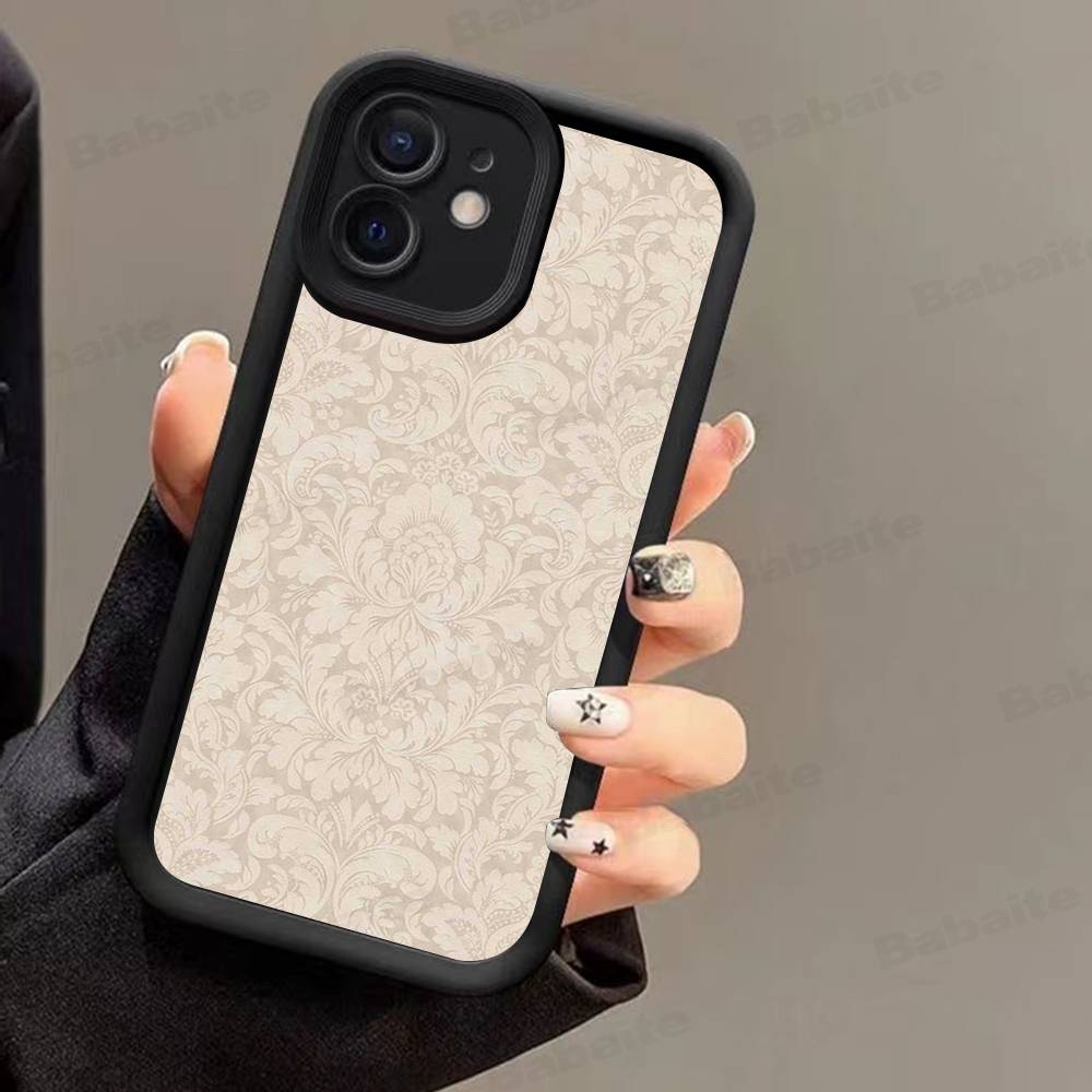 Американский Роскошный Винтажный Узор Чехол для Телефона Для IPhone 17 16 15 14 13 12 11 Pro Max Mini Plus Мягкая Задняя Крышка из ТПУ