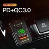 Автомобильное зарядное устройство USB QC PD 3.0 Адаптер для зарядки мобильного телефона Автомобильное зарядное устройство Быстрая зарядка Светодиодный дисплей напряжения для серии Toyota