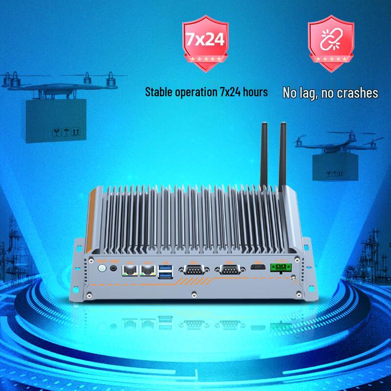 YOUFAN Embedded Fanless Industrial Mini PC CN plug (adapter included)