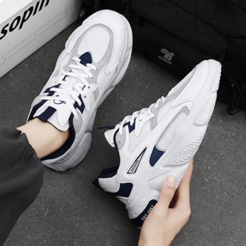 Кроссовки для мужчин Толстая подошва Повседневная обувь Сетчатая дышащая мужская обувь Кроссовки для бега на открытом воздухе для мужчин Кроссовки Zapatillas Hombre