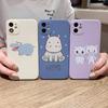 Ippopotamo Animale Phone Case For IPhone 14 11 12 13 Pro Max X XR XSMax 6 6S 7 8 Plus SE 2022 Soft Square Color Phone Cover