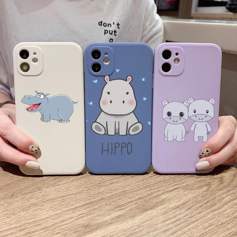Чехол Ippopotamo для телефона IPhone 14 11 12 13 Pro Max X XR XSMax 6 6S 7 8 Plus SE 2022, мягкий квадратный цветной чехол для телефона