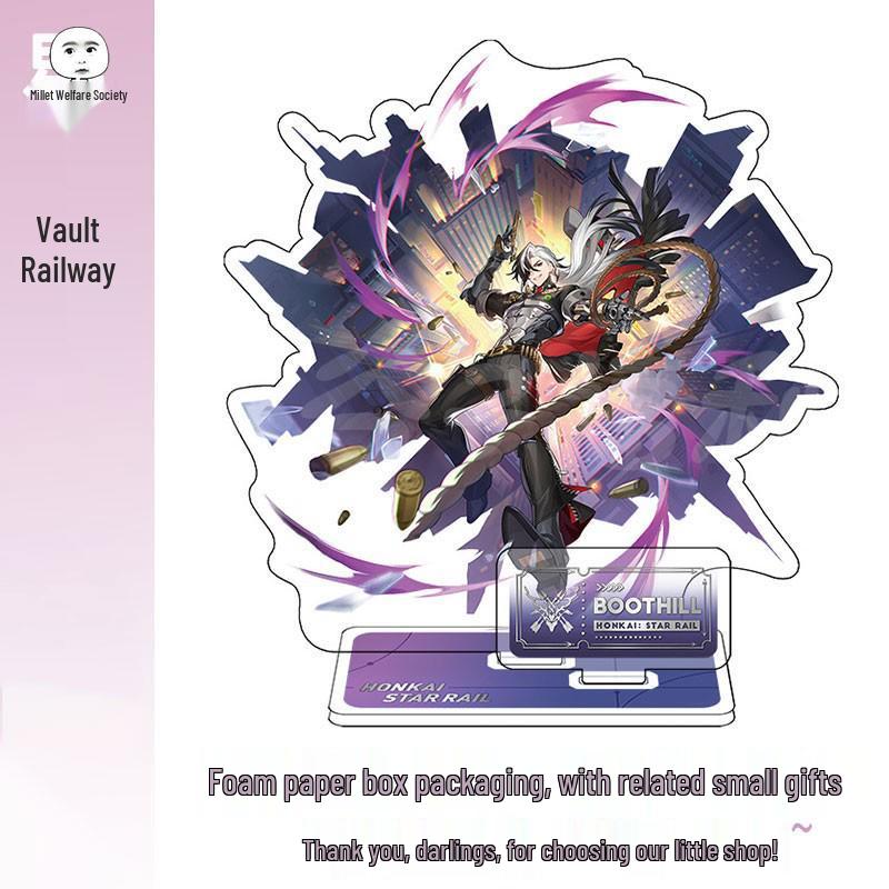 Набор Фигурок miHoYo Star Rail Светлячок Дань Хэн Луна: Ахерон, Авантюрин, Кафка, Серебряный Волк, Цзинлю, Сюэи Стенды