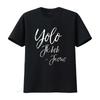 Женская забавная футболка с цитатой о Воскресении Иисуса, Easter Yolo Jk Brb, черная, 2XL, винтажная, стираная, уличная одежда, мягкая, слегка дышащая