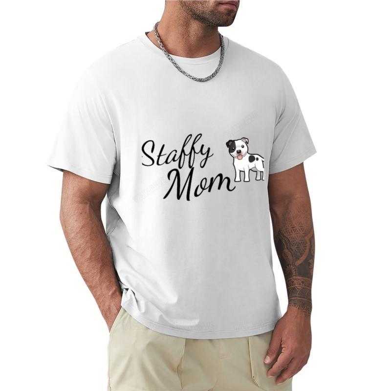 Staffy Mom Staffordshire Bull Terrier T-Shirt t-shirt black t shirts boys animal print shirt