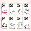 F-Flork M-Мем Чехол для телефона для iPhone17,16,15,14,13,12,11 Plus,Pro Max Цветной Посеребренный Внутренний Чехол