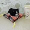 Simulation Cat Doll Plush Toy Mini Realistic Sleeping Kittens On Mat Figurine Stuffed Animal Toy with Cushion for Home Office Room Desktop Decor