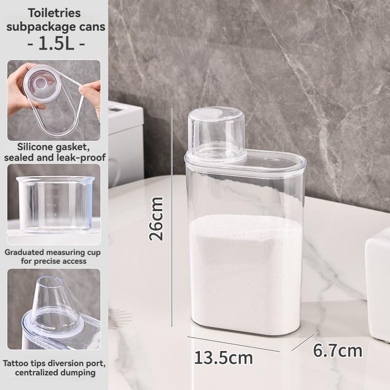 Airtight Laundry Detergent Dispenser Transparent Clothes Softener Dispenser Large Capacity for Food Powder Storage Container