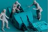 Reskit Комплект для 3D-принтера Bomb Loader Crew 1 Current Use 1/32 MJ-1 из 3 частей RSKF32-0040