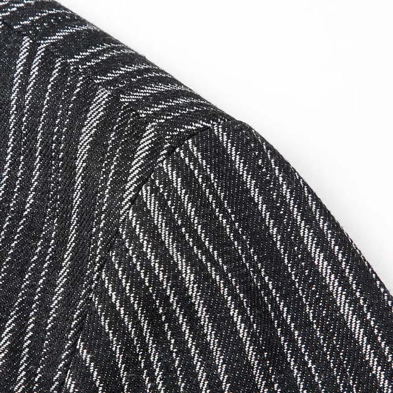 TRIES Men's Vertical Stripe Jacquard Jacket