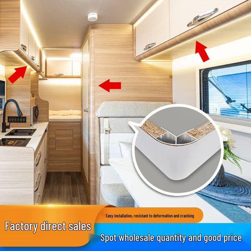 Aluminum Alloy Waterproof Anti-Bacterial Corner Wrap for RV Bathroom Cabinets