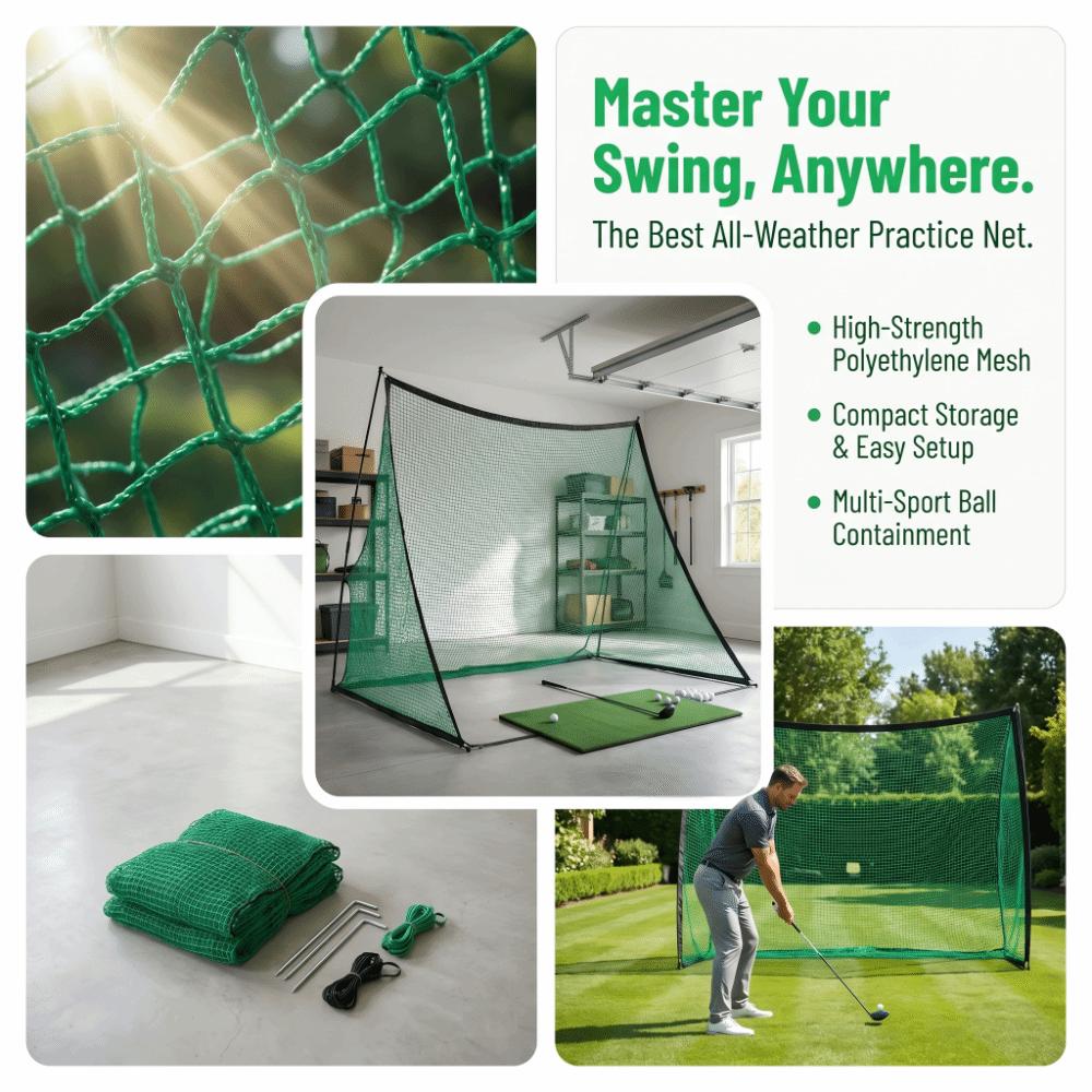 Lightweight Golf Hanging Net No Knot Golf Ball Netting Golf Training Net  Practice Ground