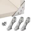 5-20pcs Stainless Steel Corner Brackets Universal Triangle Corner Brace With Screw Wooden Furniture Reinforcement Corner Shelf