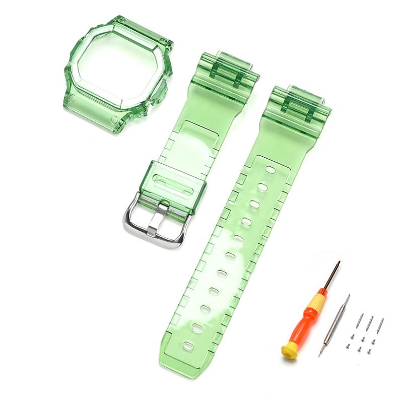Ремешок для часов из смолы + чехол для Casio G-Shock DW-5600/5000/5030/5025 GW-M5610/M5600 G-5600 GLX-5600 Браслет Аксессуары