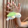 PP Cotton Plush Turtle Key Ring With Sound Green Doll Key Ring  Couple Gift