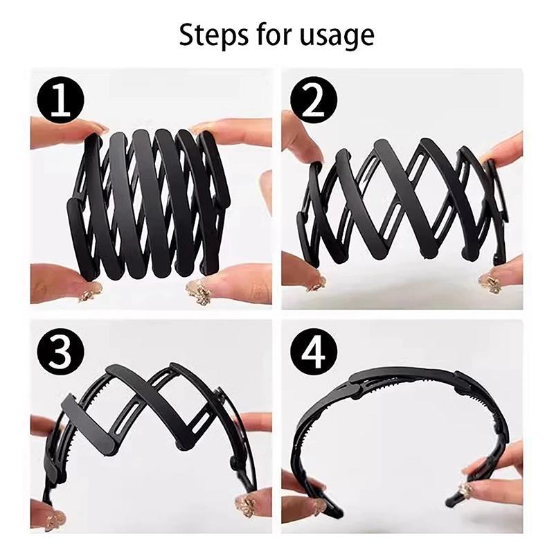 Портативная складная повязка для волос для женщин, нескользящая повязка на голову, повязка для мытья лица, аксессуары для волос для девочек, выдвижная повязка на голову