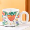 Студент приносит кофейную чашку, переносную чашку для воды для дома, высококачественную кружку Ins, простой набор керамических чашек с рисунком