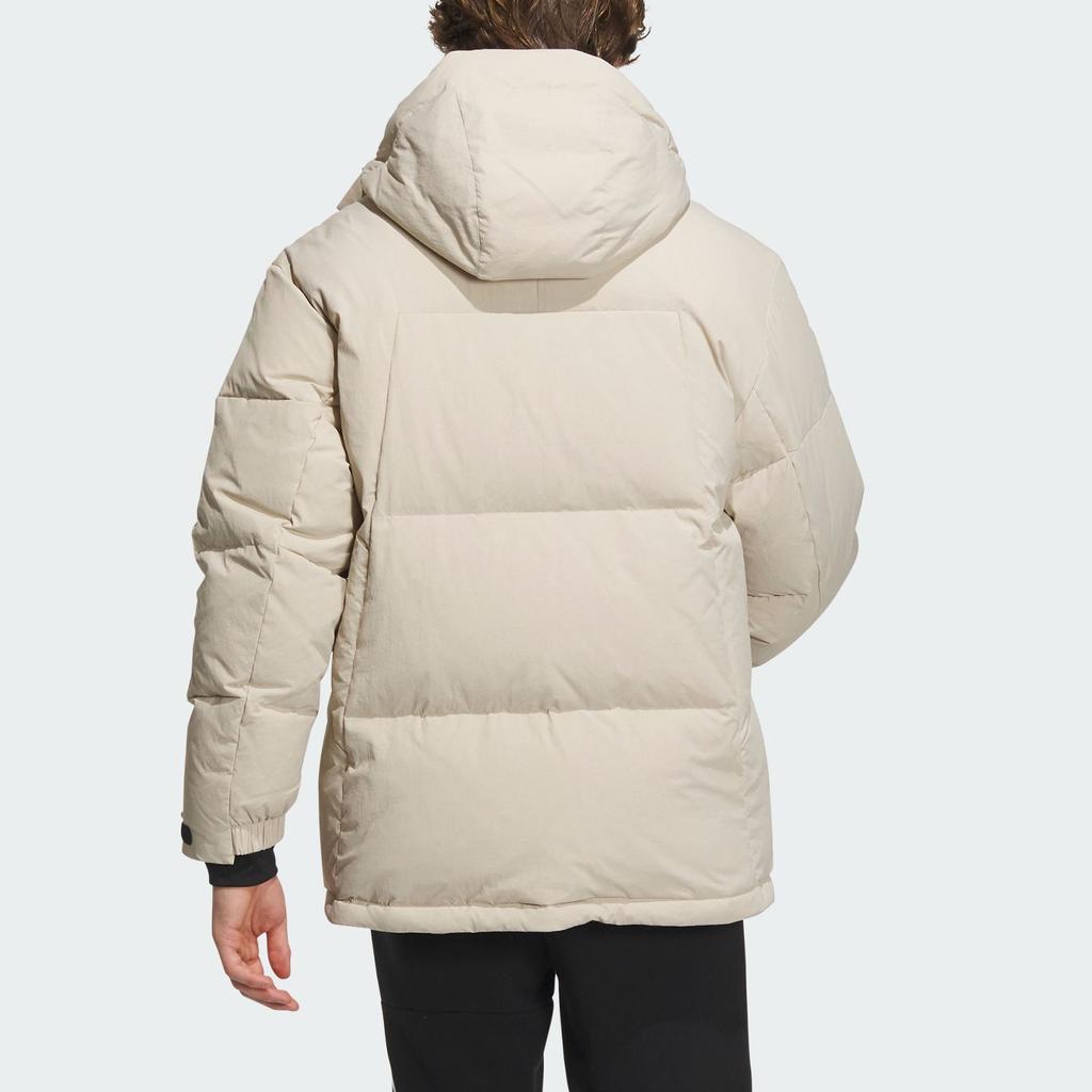 Adidas 650 Puffer Hooded Down Jacket Men Outerwear Light-Khaki Black IL8898