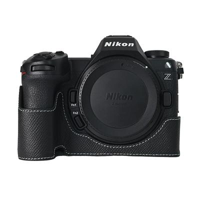 Z6III Чехол-половина корпуса камеры из натуральной кожи с отпечатком ладони для Nikon Z6III Z63, с отверстием для батареи, нижняя крышка с ремешком