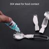 1 комплект посуды, твердая нержавеющая эргономичная ручка, принадлежности для кемпинга, ложка, вилка, палочки для еды, кухонные принадлежности
