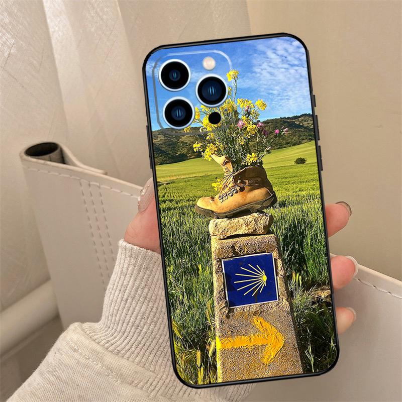 Camino de Santiago Case For iPhone 16 15 13 11 12 14 Pro Max 12 Mini 7 8 Plus X XS Max XR Bumper Cover