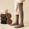 Winter Warm Long Socks Tube Thick High Tube Over Knee Knee-Length Hosiery Socks Terry Solid Color Women Thicken Calf Socking