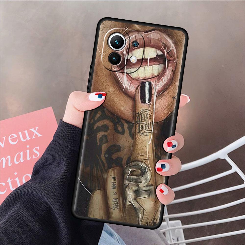 Sexy Tattoo Girl Funda Case For Xiaomi Mi 11 Lite 5G NE 11T Pro 10T 9T Note 10 12 12X 12S Ultra Soft Silicone Shell Phone Cover