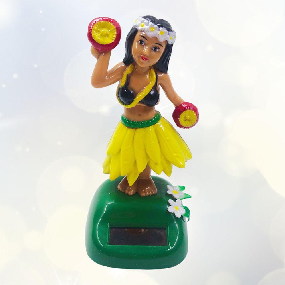 Toy Swinging Bobble Shaking Head Doll Dancing Hula Girl Solar Swinging Doll Swinging Hawaiian Girl