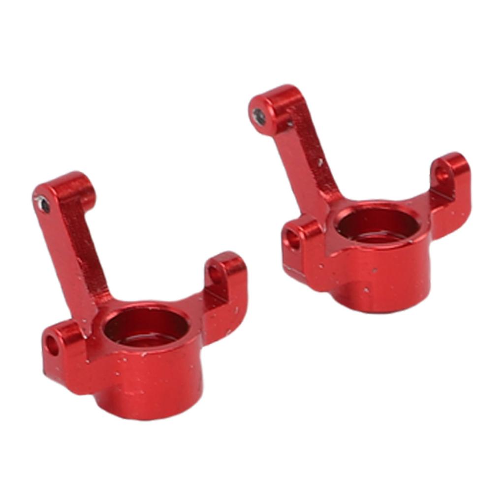 RC Car Front Steering Hub Carrier High Strength Alloy Steering Knuckle Front Steering Cup for 1 24 RC Car Red
