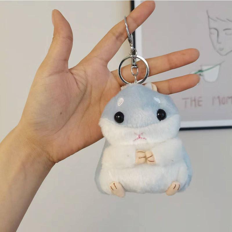 Adorable Cartoon Hamster Plush Keychain Cute Backpack Pendant Animal Toy Gift