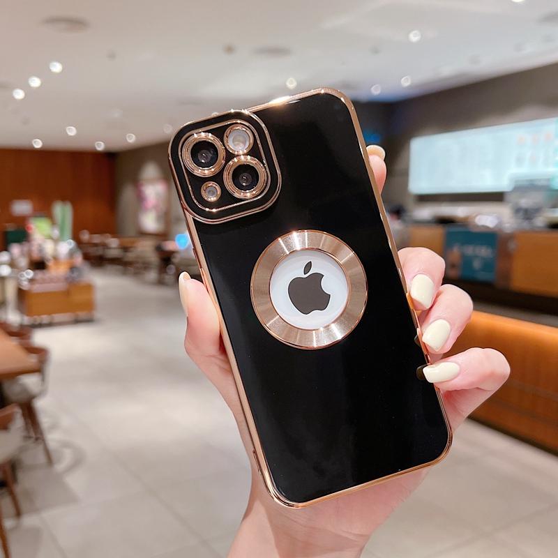 Роскошный мягкий гальванический чехол для телефона iPhone 11 12 13 14 15 Pro Max XS X XR 7 8 Plus, мини-полый силиконовый чехол