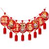 Cartoon 2026 New Year Hanging Flag Chinese Style Spring Festival Banner Bunting Garland  Home Decor