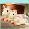 Charming Short Plush Unicorn Stuffed Animal Pillow Comfortable Bedside Support For Children