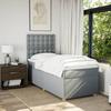 Maison Exclusive - Sommier à lattes de lit avec matelas Gris clair 90x200 cm Tissu