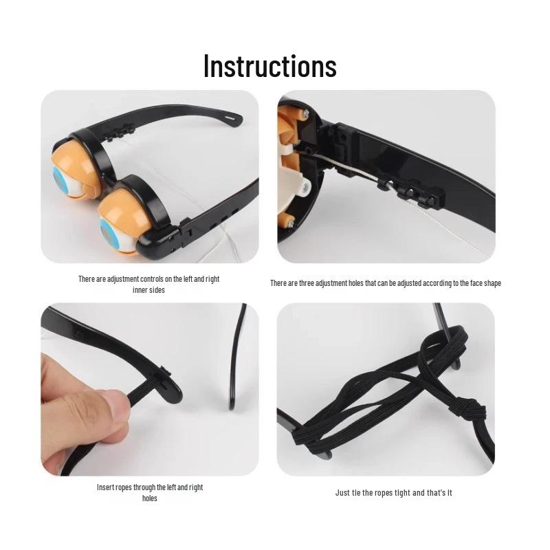 New Funny Crazy Glasses: Blink and Prank with Pull String - Perfect for Kids' Fun!