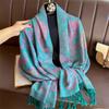 Bohemian Autumn National Paisley Cashmere Shawl for Women Jacquard Pashmina Warm Scarves Print Design Lady Foulard Stoles Scarf
