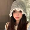 Осень и зима кружевная вязаная шапка-рыбачка детская милая и теплая универсальная для маленького лица шерстяная шляпа-горшок тренд