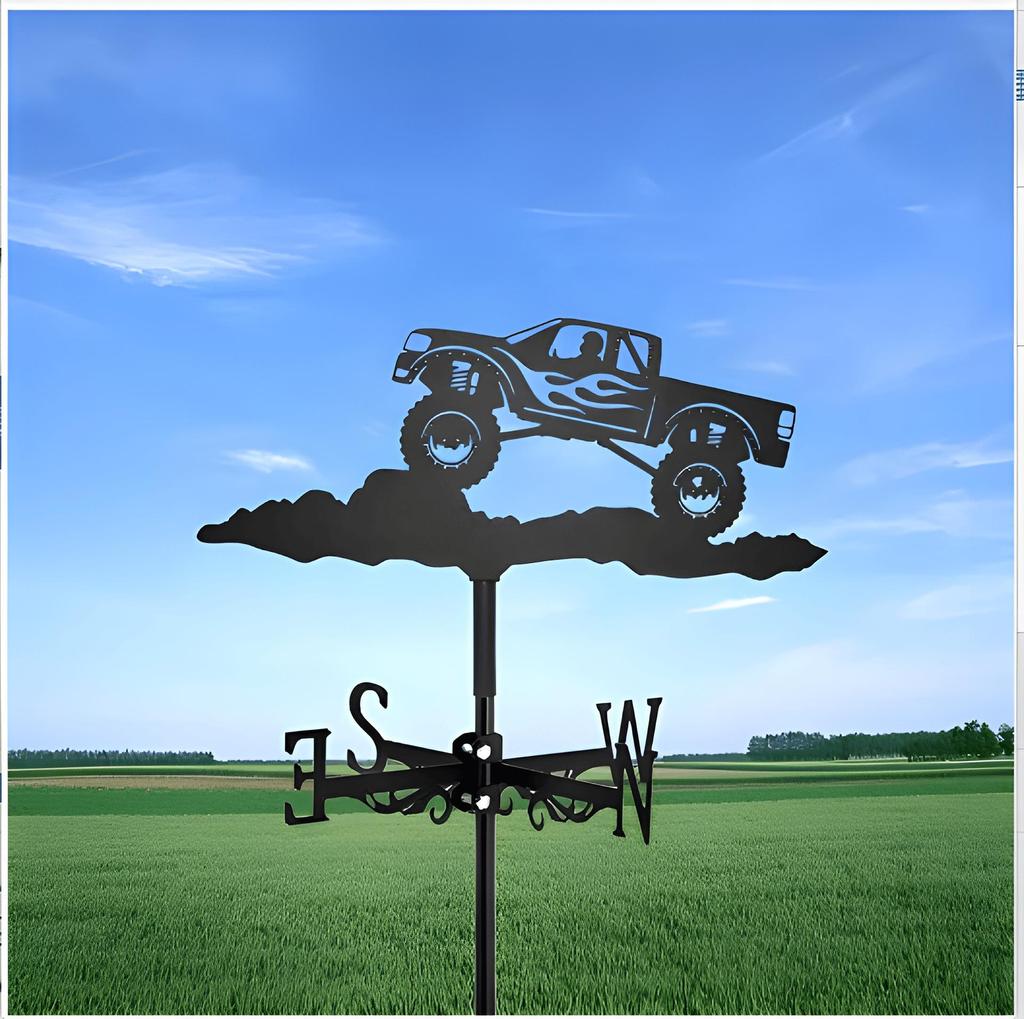 Декоративный железный флюгер - наружное украшение для металлической крыши