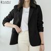 Women Casual Loose Formal Solid Long Sleeve Thin Blazer Outwear
