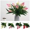 Real Touch Fake Anthurium Tree Branch Handmade Real Touch Palm Tree  Home Decorations