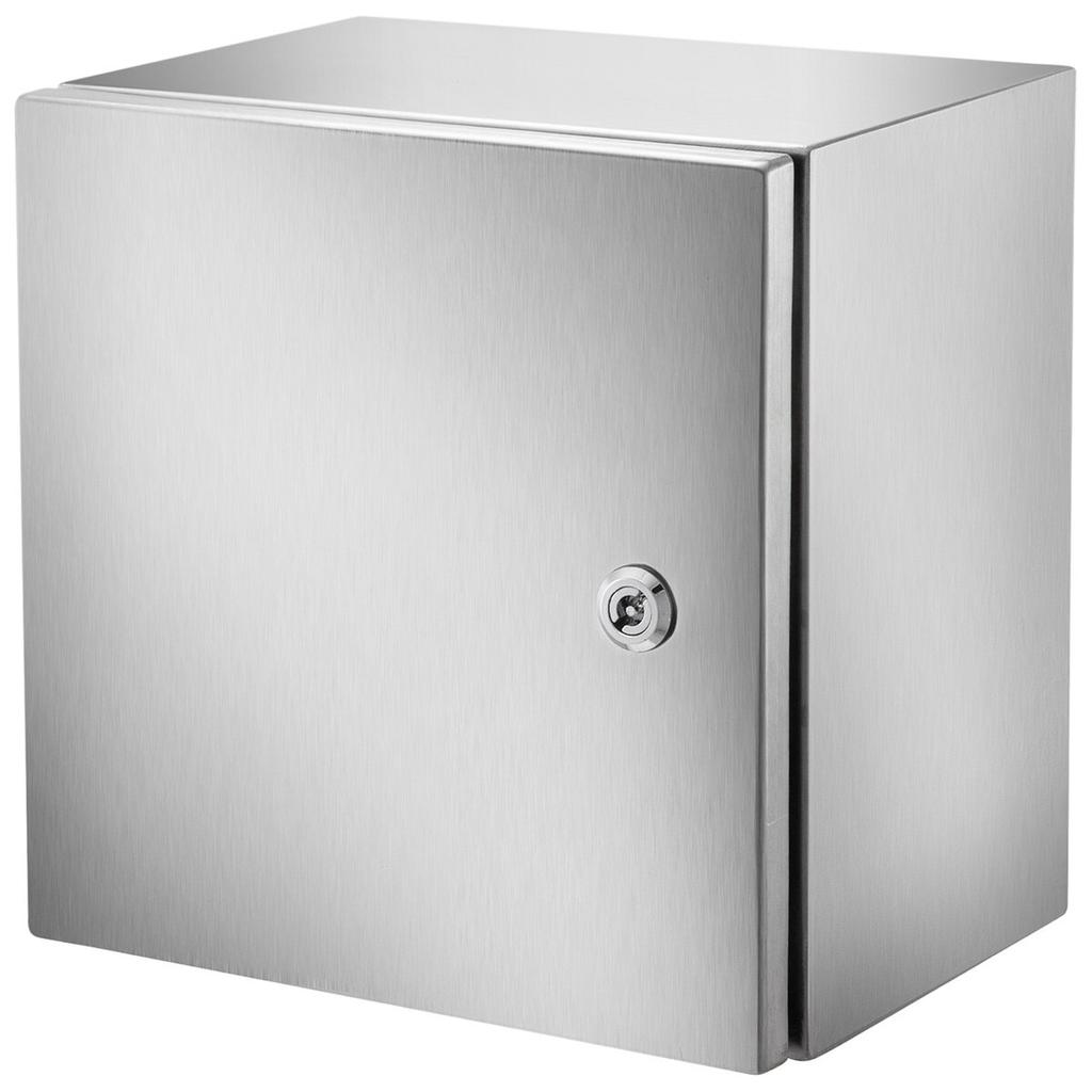 NEMA Stainless Steel Enclosure, 12 x 12 x 8'' NEMA 4X Steel Electrical Box, IP66 Waterproof & Dustproof, Outdoor/Indoor Electrical Junction Box, with