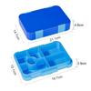 Interlayer Microwave Oven Bento Box Divided Leakproof Storage Box Single-layer Food Container