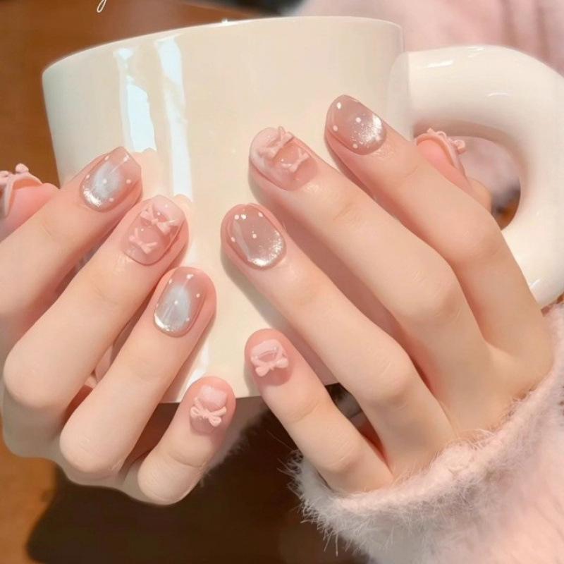 Temperament Cat-eye Wearable Manicure Nails, High-end Handmade Wearable Nails, Manicure Patches, Fake Nail Patches