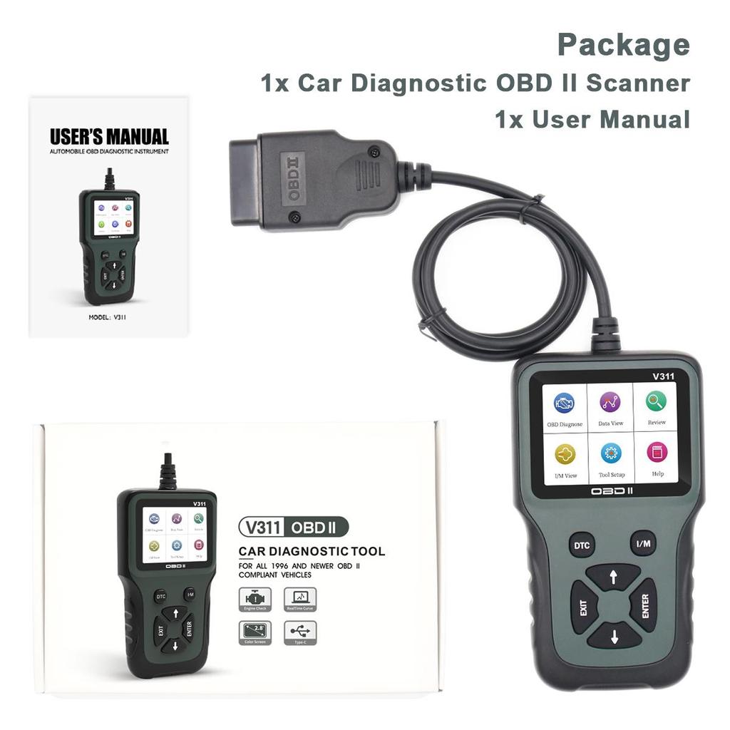 Сканер OBD2 Считыватель кодов OBD и инструменты сканирования Автомобильный диагностический сканер двигателя для всех автомобилей с протоколом OBDII