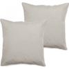 Set of 2 Percale Pillowcases Pure Combed Cotton Long Fibers 80 Threads/cm² South Wind - Natural - Set of 2 Pillowcases 65 X