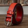 Belt Women's Genuine Cattlehide Leather Surface Simple Fashion Retro All-Match Trendy Pin Buckle Belt Women's