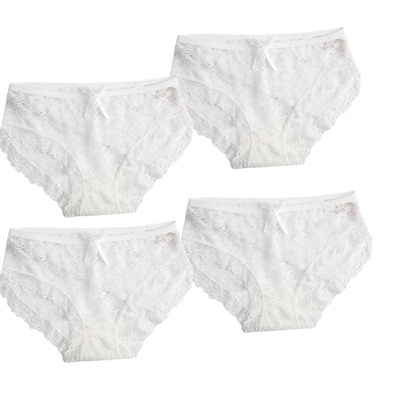 4 шт. женское сексуальное нижнее белье, кружевные дышащие трусы, дышащие сетчатые трусы с кружевной отделкой