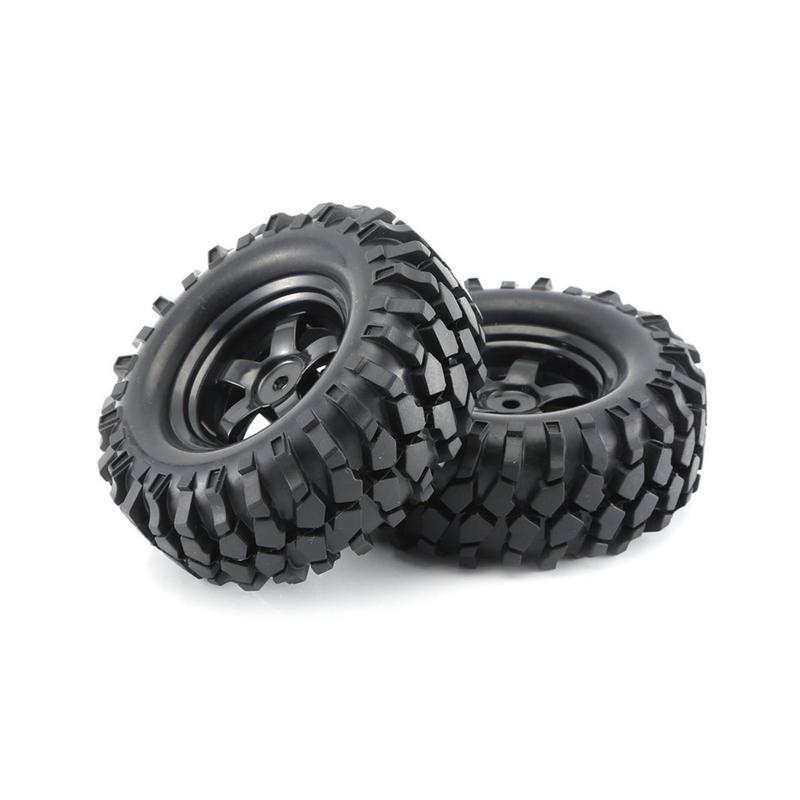 Rubber Made Buggy Tires Wheel Tires Model Crawler Car Wheel Hub Beadlock for 1/10 Car Toy for D90 CC01