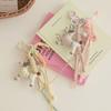 Polyester Braided Rope Bag Pendant Fabric Animal Couple Keyring  Girls Couple Girlfriends