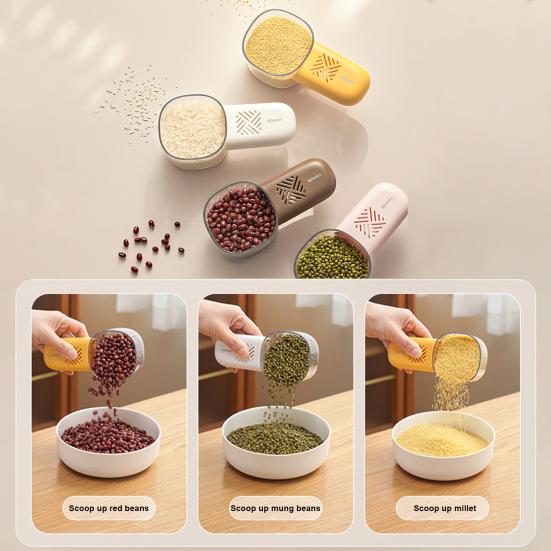 Мерная ложка для кофе Yousheng со съемной ручкой, прозрачная шкала, контейнер для хранения зерен, чая, сахара, инструментов бариста, без посыпки, совок для риса